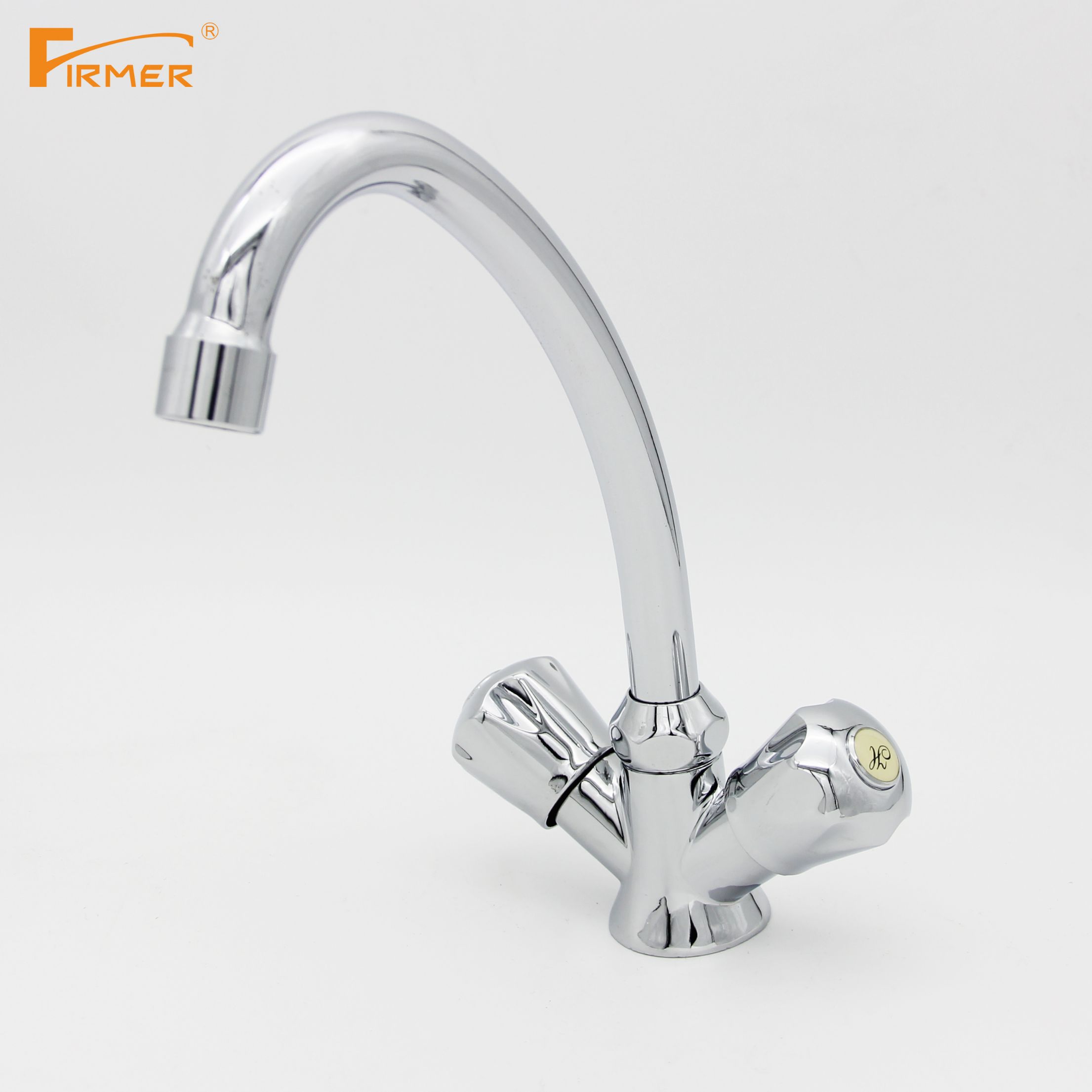 FIRMER two-wheeled copper washbasin faucet, bathroom faucet, washbasin, bathroom cabinet, special washbasin, hot and cold faucet