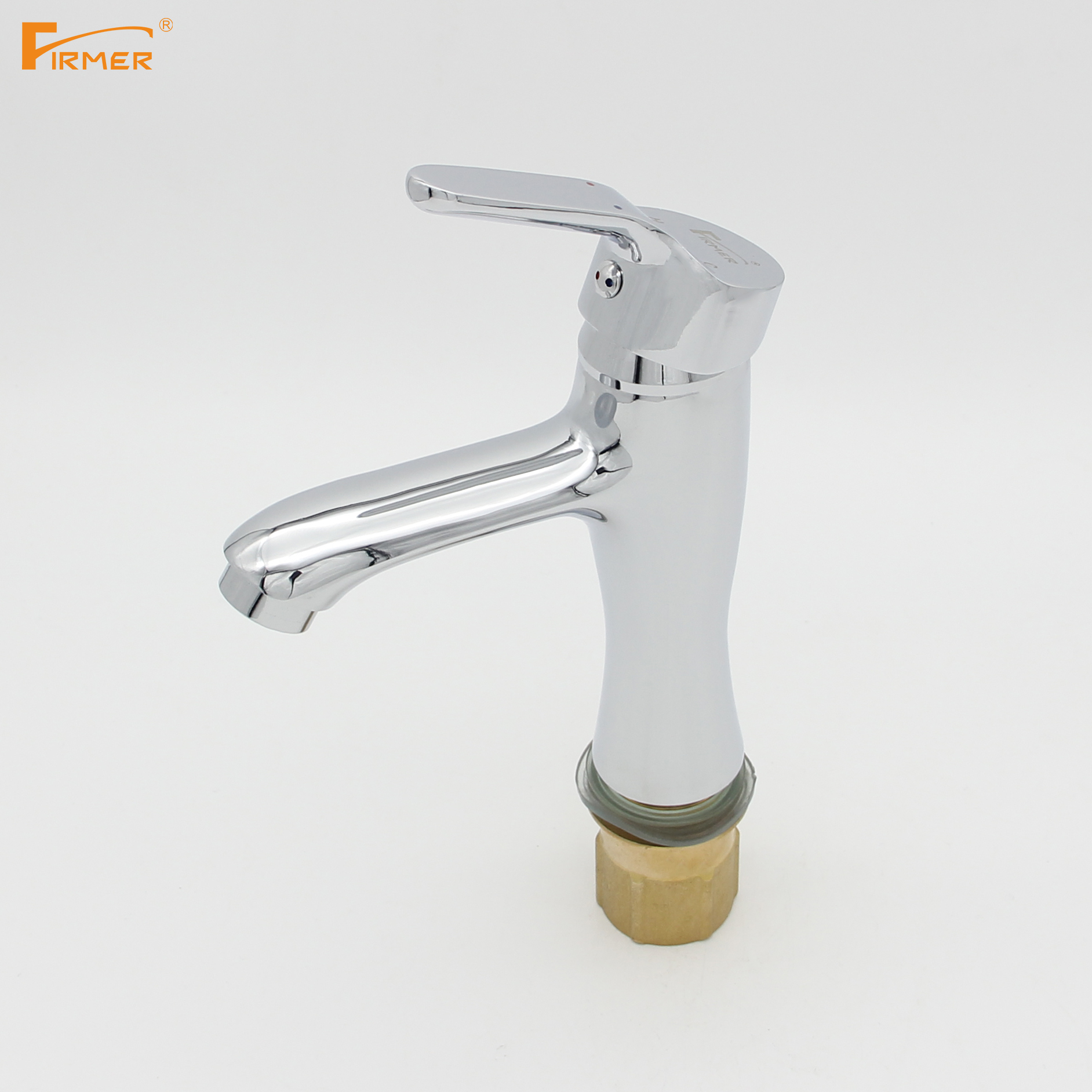 Yiwu Good goods FIRMER YLN1857-1 Copper Single hole Faucet Hot and cold Basin Faucet detail image 1