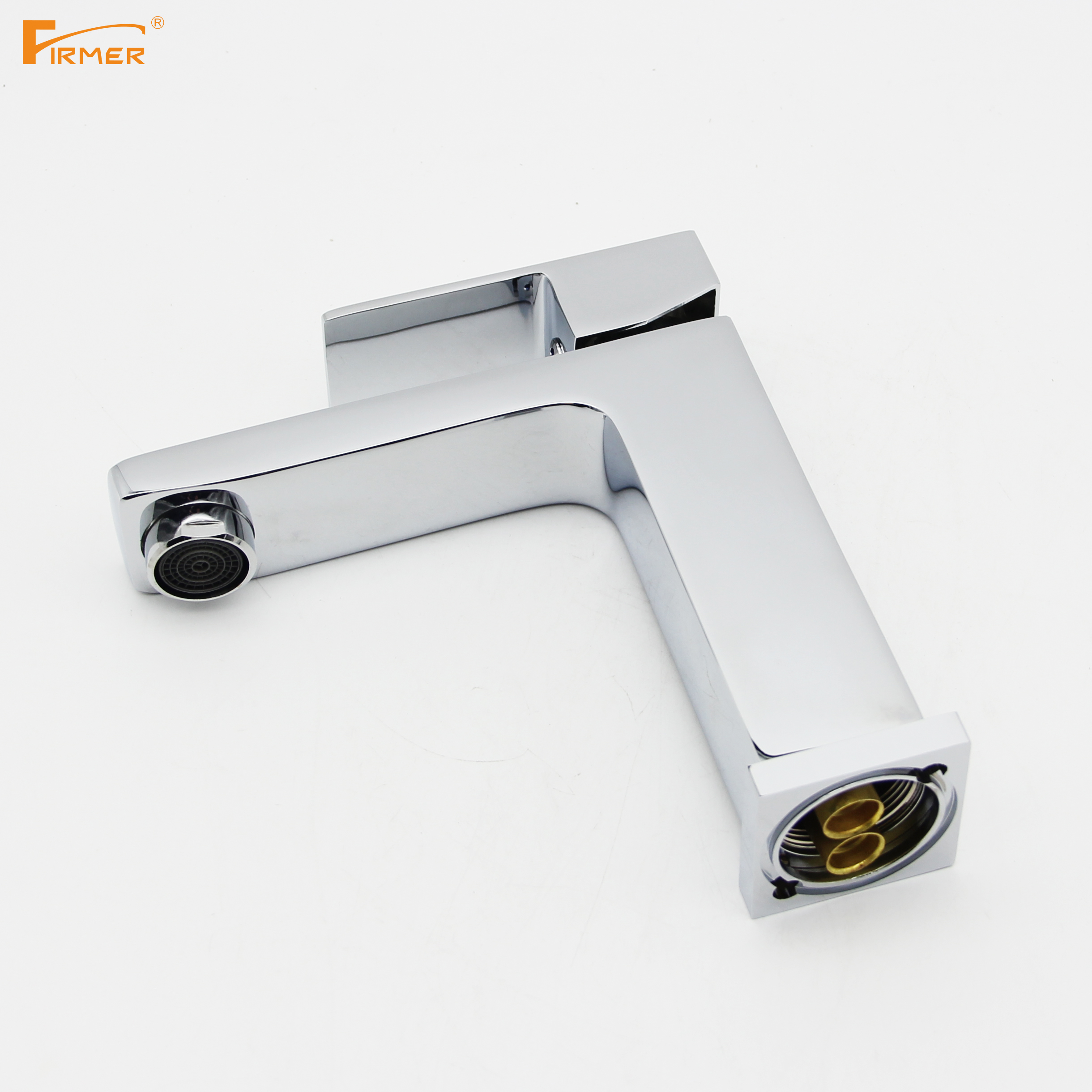 Yiwu quality goods FIRMER YLN1935-1 square all-copper hot and cold countertop and undertop basins, washbasins, washbasins, faucets pic 2