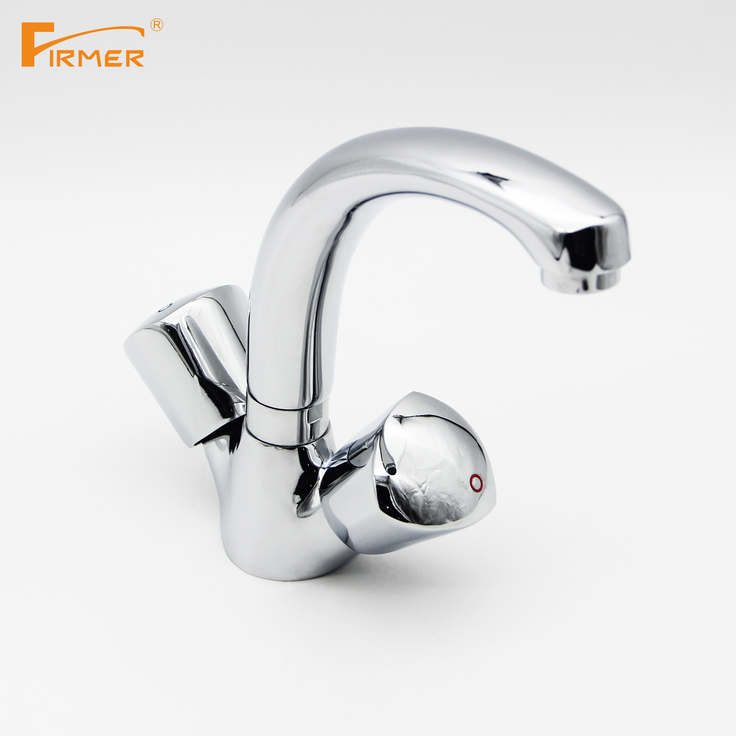 Yiwu quality products: FIRMER two-wheeled washbasin faucet, three-way horn faucet, bathroom washbasin, bathroom cabinet hardware accessories detail image 1