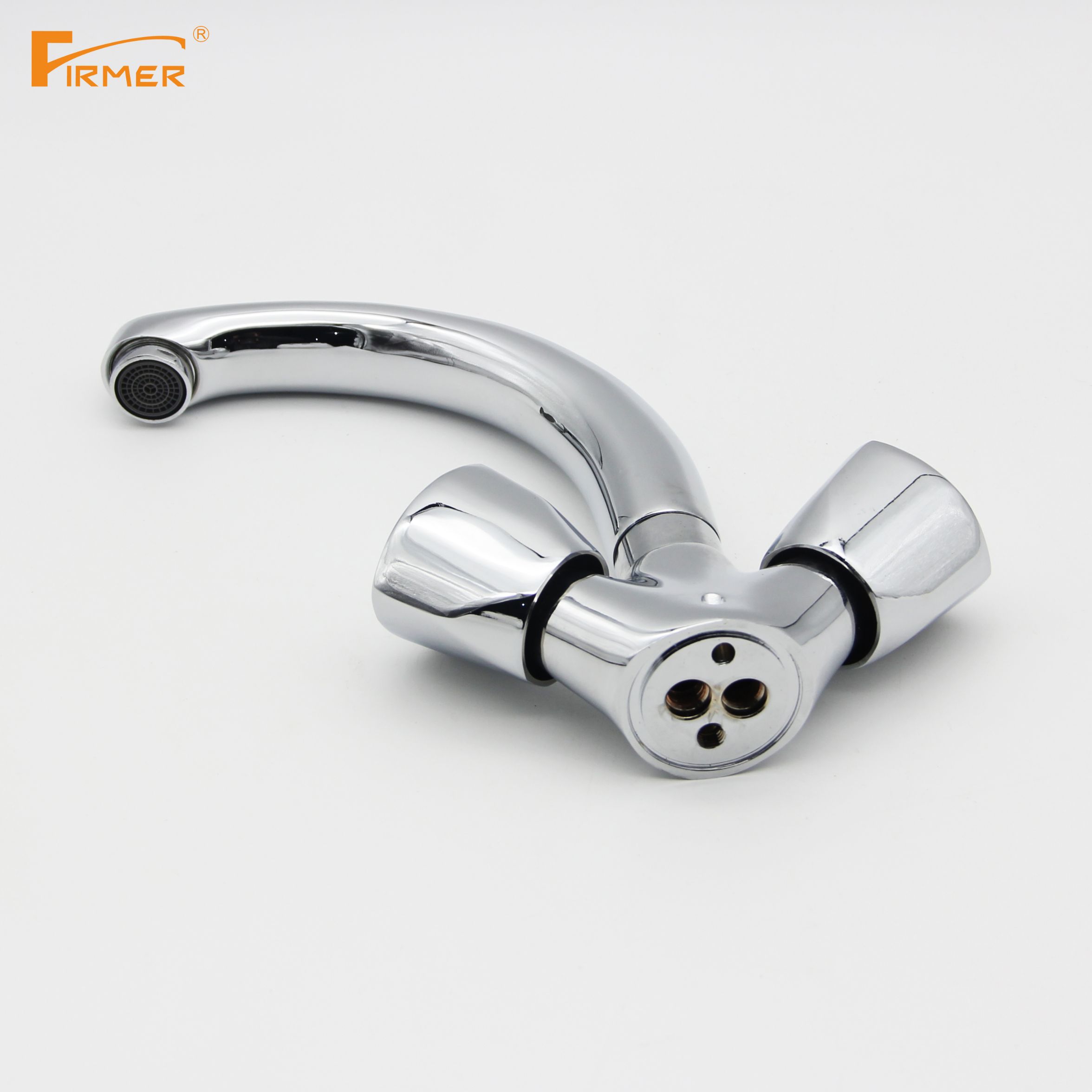 Yiwu quality products: FIRMER two-wheeled washbasin faucet, three-way horn faucet, bathroom washbasin, bathroom cabinet hardware accessories Application Scenario
