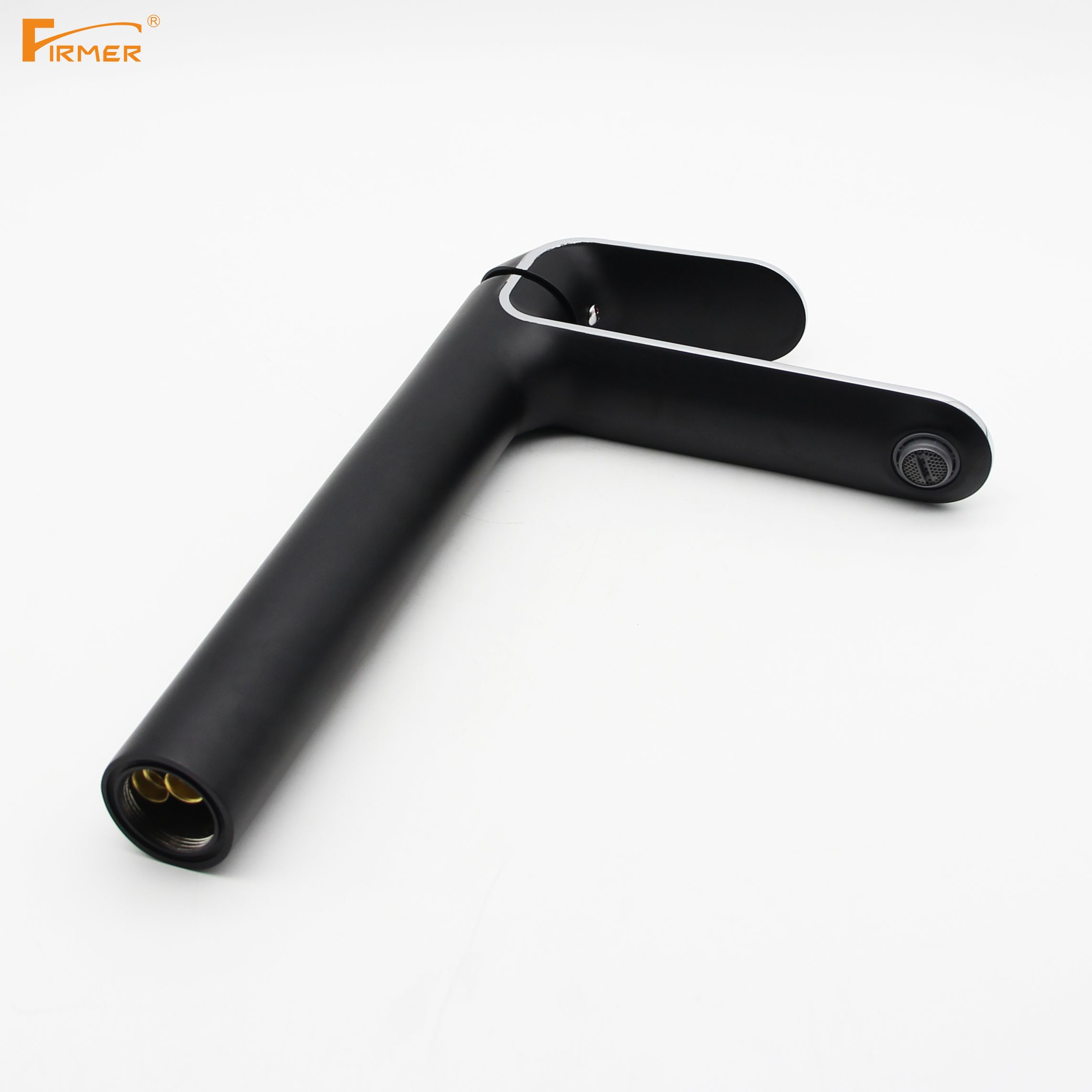 Yiwu quality goods FIRMER YLN1938-1A black faucet, washbasin, washbasin, single handle, single hole, tall cold and hot water faucet details Picture