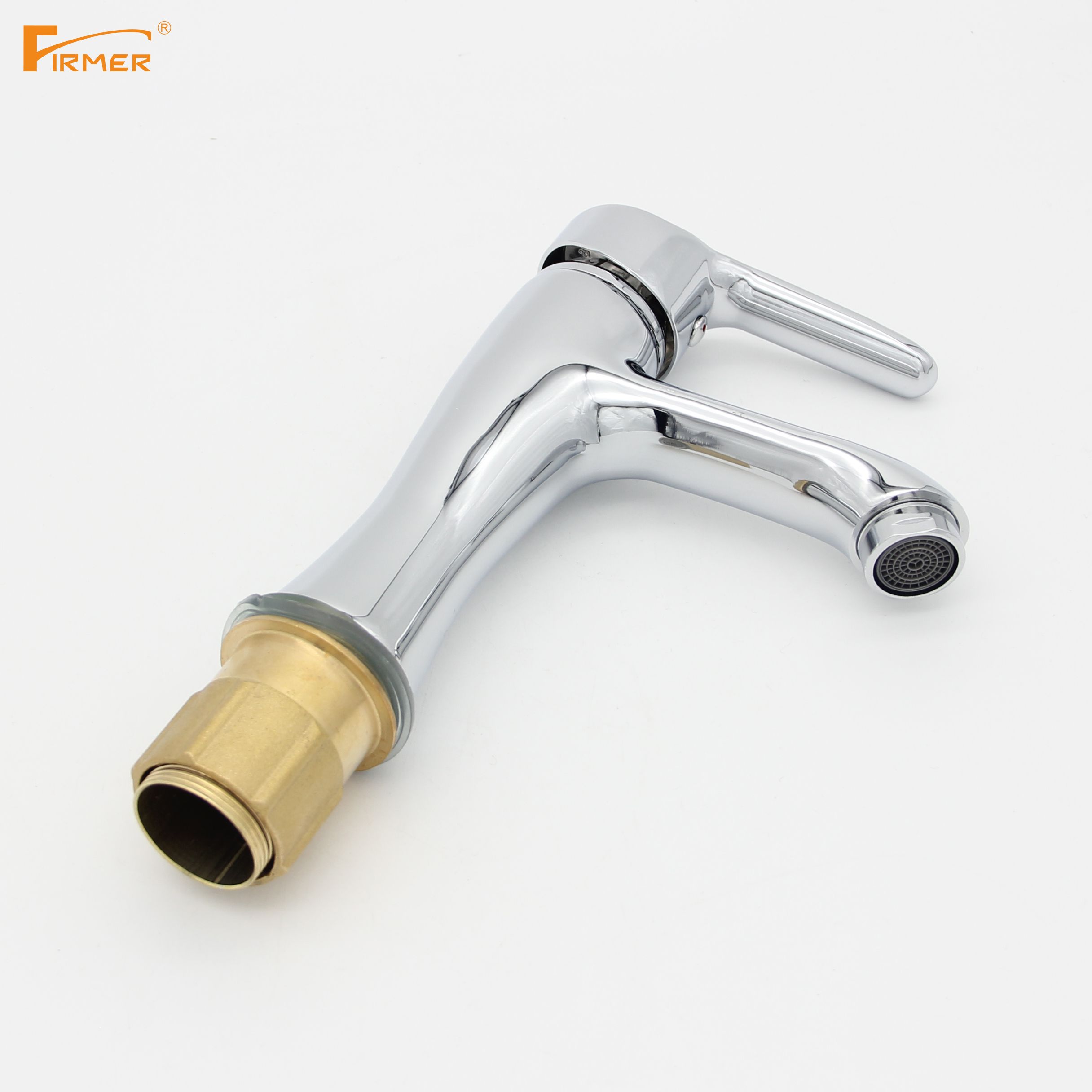 Yiwu Good goods FIRMER YLN1857-1 Copper Single hole Faucet Hot and cold Basin Faucet Specification image
