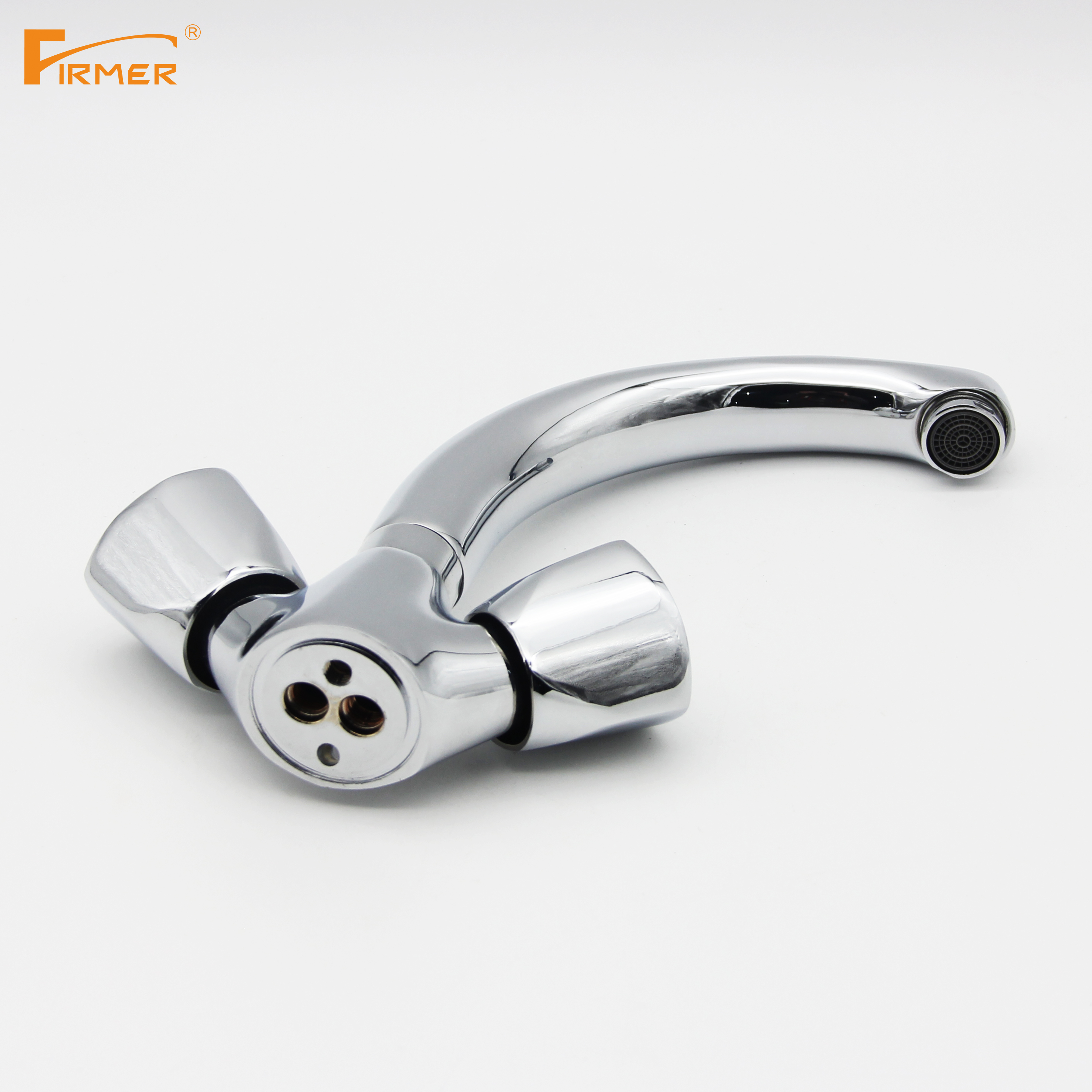 Yiwu quality products: FIRMER two-wheeled washbasin faucet, three-way horn faucet, bathroom washbasin, bathroom cabinet hardware accessories detail image 3