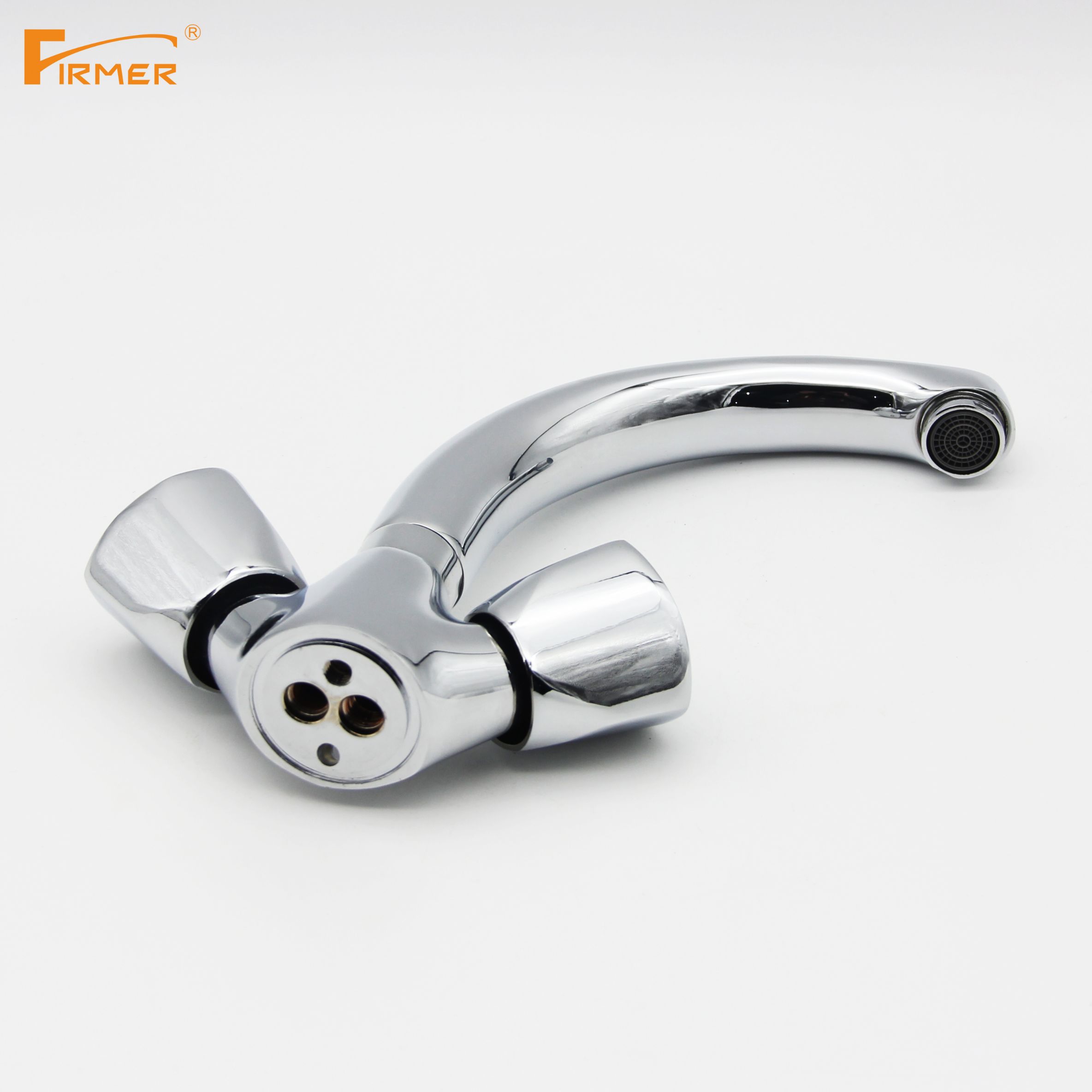Yiwu quality products: FIRMER two-wheeled washbasin faucet, three-way horn faucet, bathroom washbasin, bathroom cabinet hardware accessories Specification image