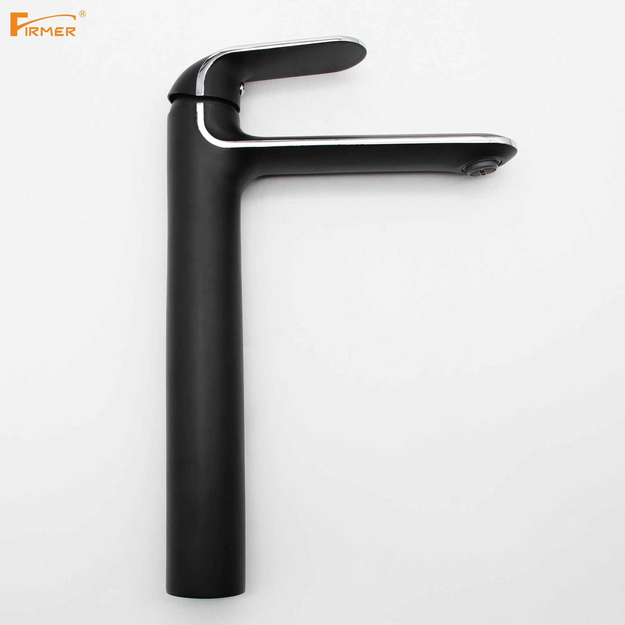 Yiwu quality goods FIRMER YLN1938-1A black faucet, washbasin, washbasin, single handle, single hole, tall cold and hot water faucet Item Picture