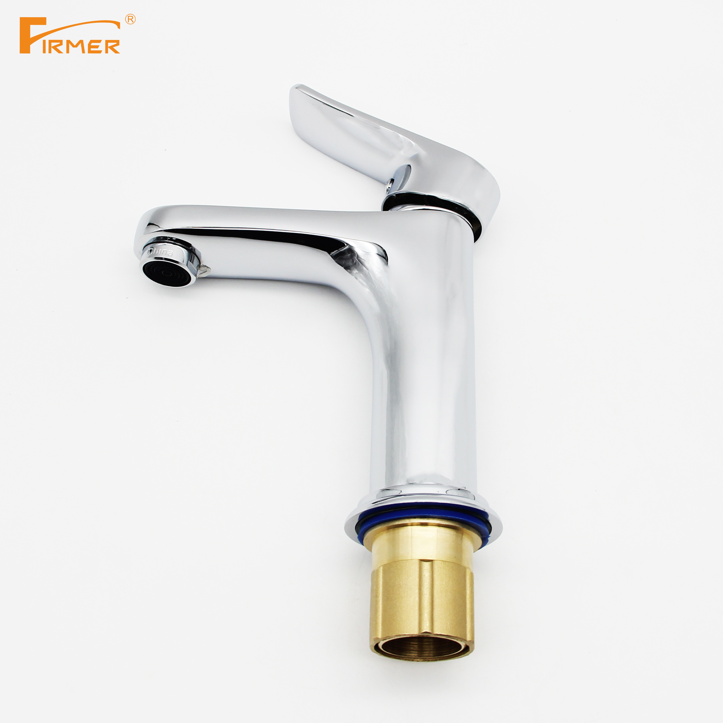 Yiwu Good goods FIRMER YLN1853-1 Copper single handle washbasin Faucet Washbasin Hot and cold Faucet detail image 5