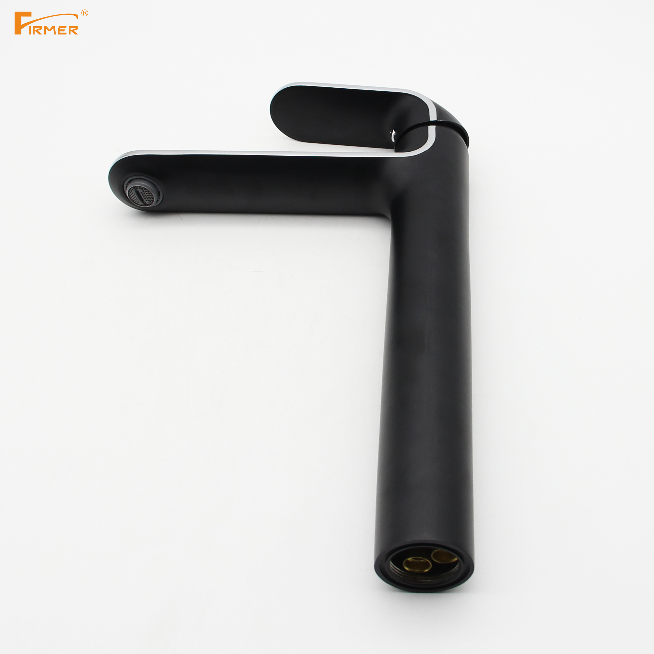 Yiwu quality goods FIRMER YLN1938-1A black faucet, washbasin, washbasin, single handle, single hole, tall cold and hot water faucet detail image 4