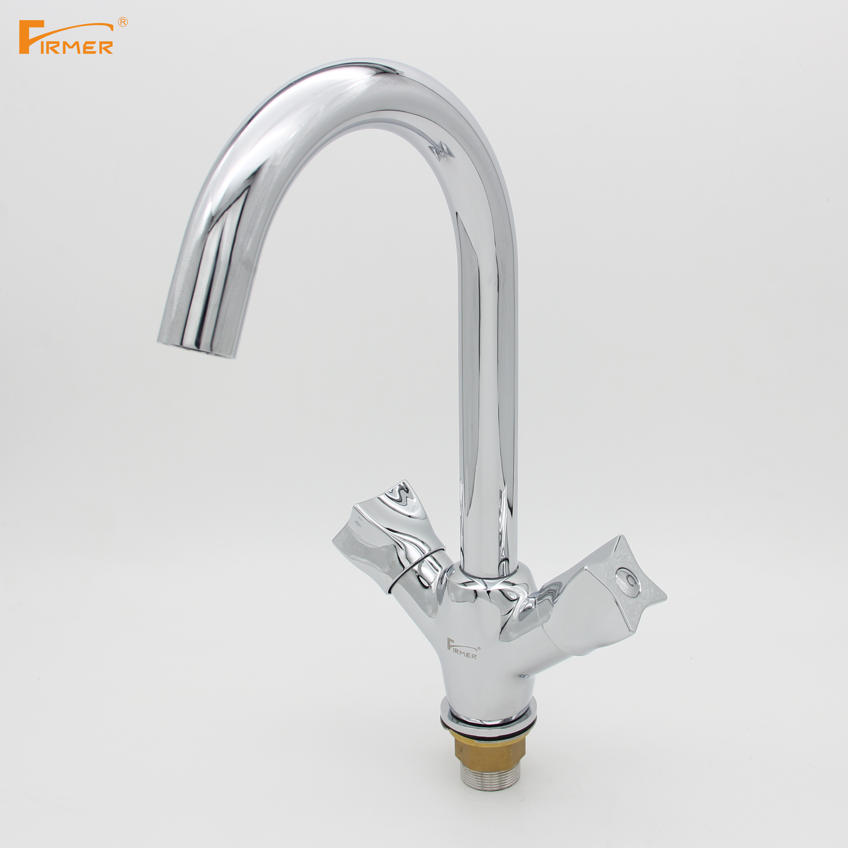 Yiwu quality product: FIRMER YLN1119-3 All-copper concealed kitchen hot and cold water faucet, Double handle built-in sink and mixing valve detail image 1