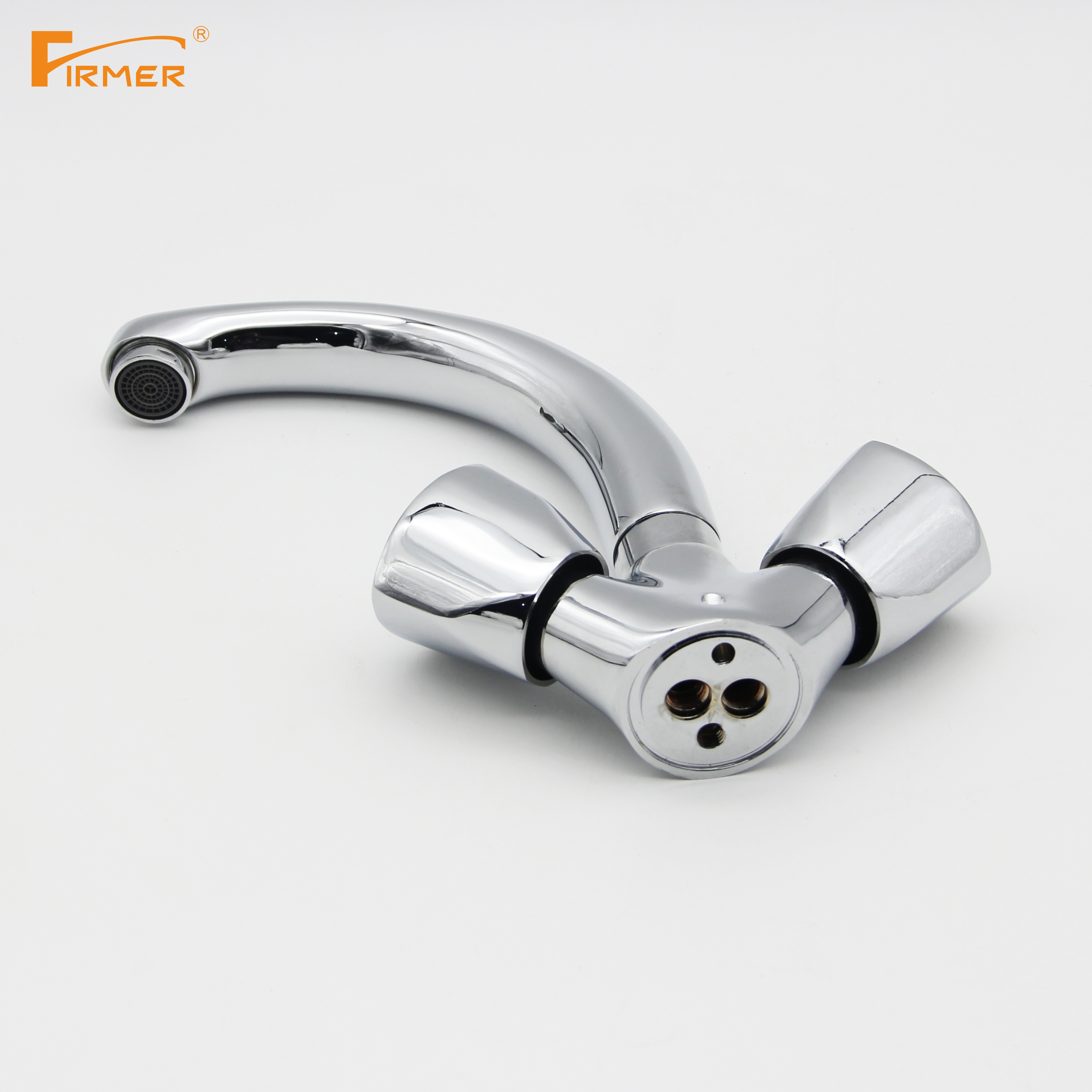 Yiwu quality products: FIRMER two-wheeled washbasin faucet, three-way horn faucet, bathroom washbasin, bathroom cabinet hardware accessories detail image 4