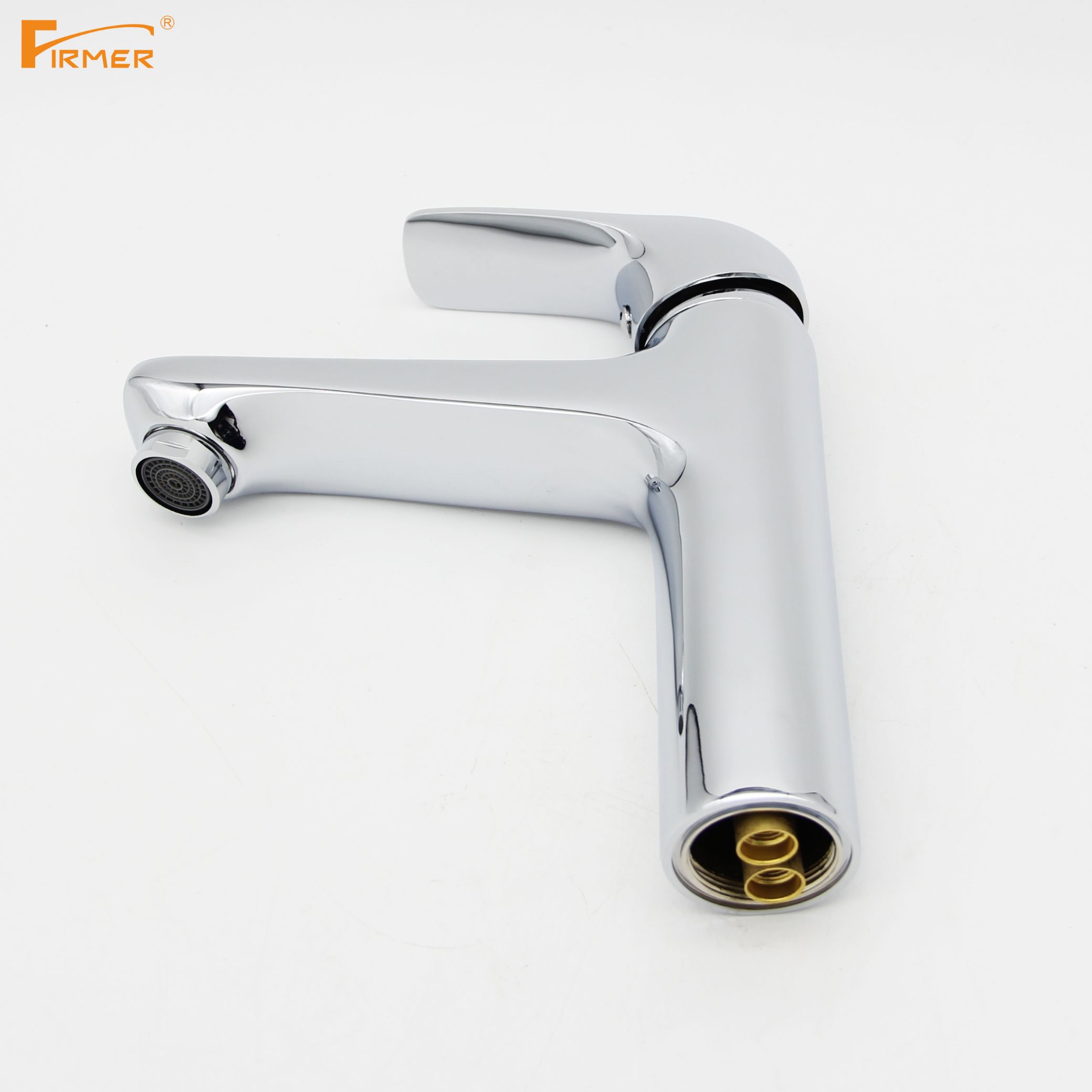 Yiwu quality products: FIRMER fine copper single handle washbasin, hot and cold faucet, bathroom washbasin, countertop faucet Specification image