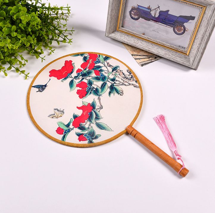 义乌好货 古典热销精品中国风团扇圆柄扇汉服古装宫廷扇子产品图