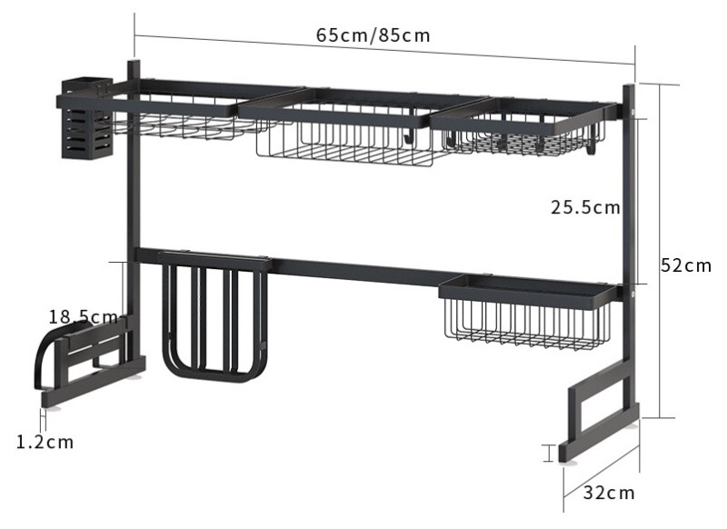 多功能水槽置物架 免打孔厨房沥水架