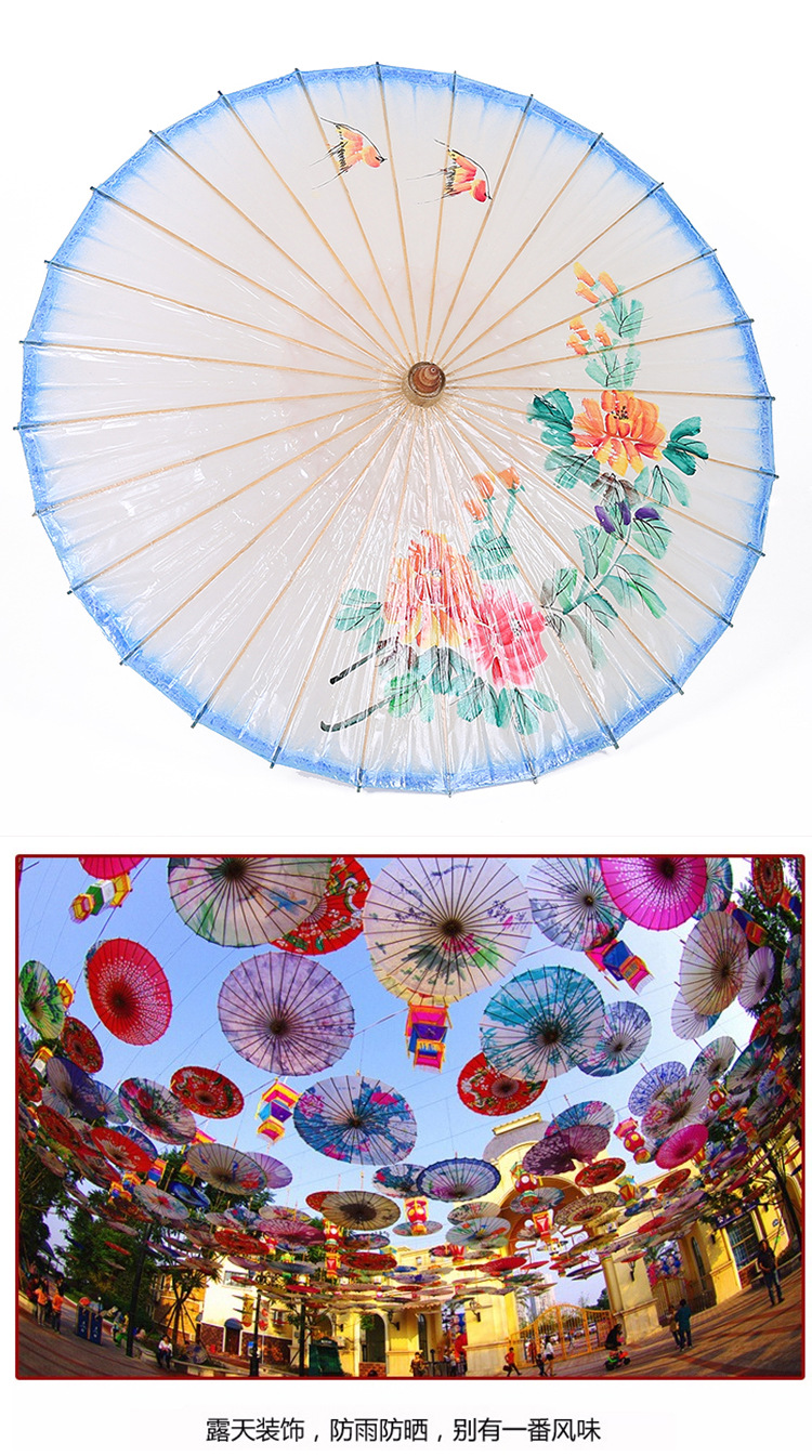 义乌好货 防雨葫芦头手绘防雨油纸伞工艺伞吊顶装饰伞舞蹈道具伞详情1