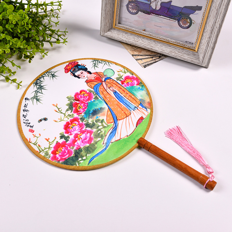 义乌好货 古典热销精品中国风团扇圆柄扇汉服古装宫廷扇子详情图6