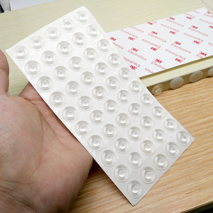 自粘防撞胶粒橱柜衣门防撞粒抽屉自粘防碰胶粒 防撞垫缓冲垫细节图
