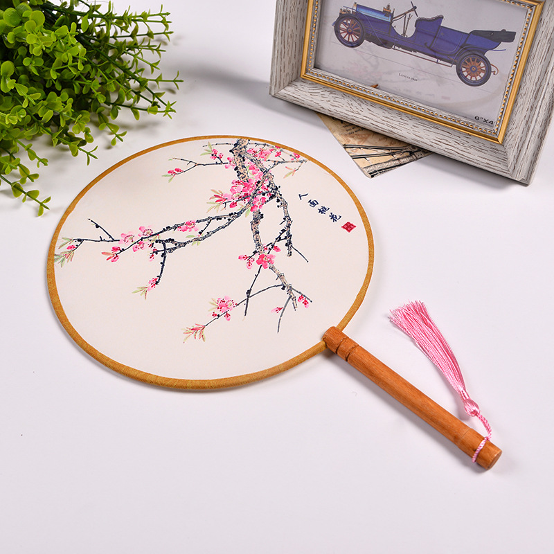 义乌好货 古典热销精品中国风团扇圆柄扇汉服古装宫廷扇子详情图9