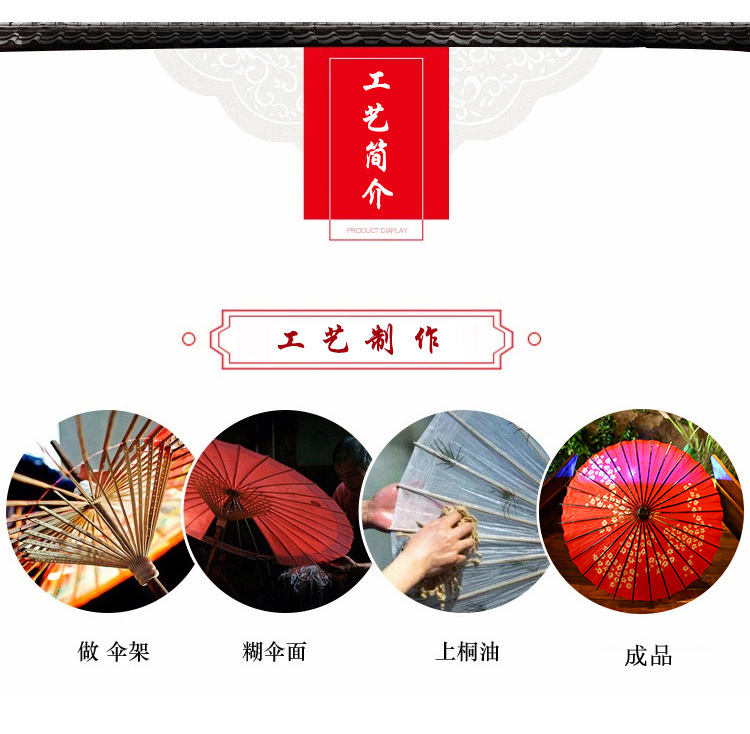 义乌好货 创意油纸伞装饰道具伞复古工艺伞民间工艺纸伞 古典伞详情1