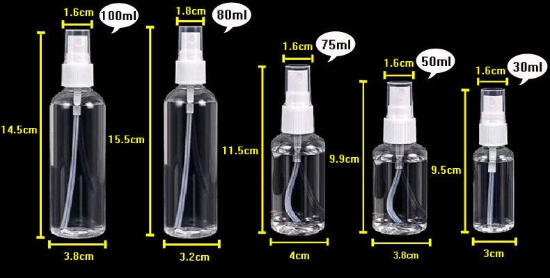 100mL喷雾瓶分装小喷壶消毒喷雾器专用洒精空瓶旅行多功能香水喷瓶细节图