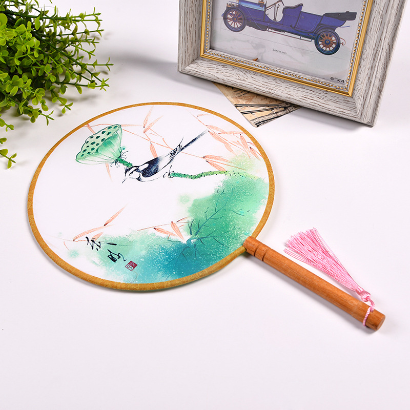 义乌好货 古典热销精品中国风团扇圆柄扇汉服古装宫廷扇子详情图7