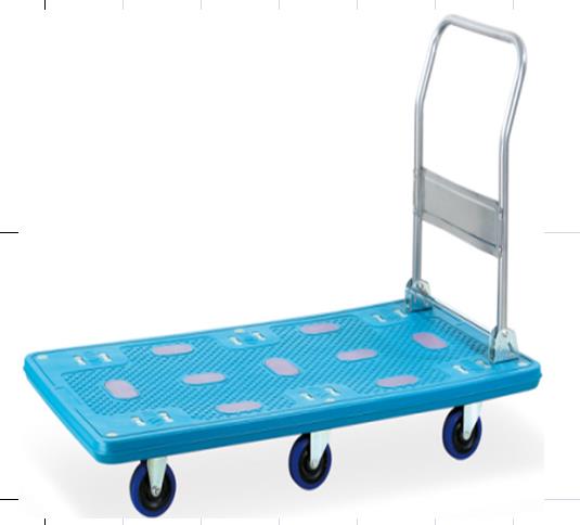 عربة مسطحة بلاستيكية زرقاء Specification image