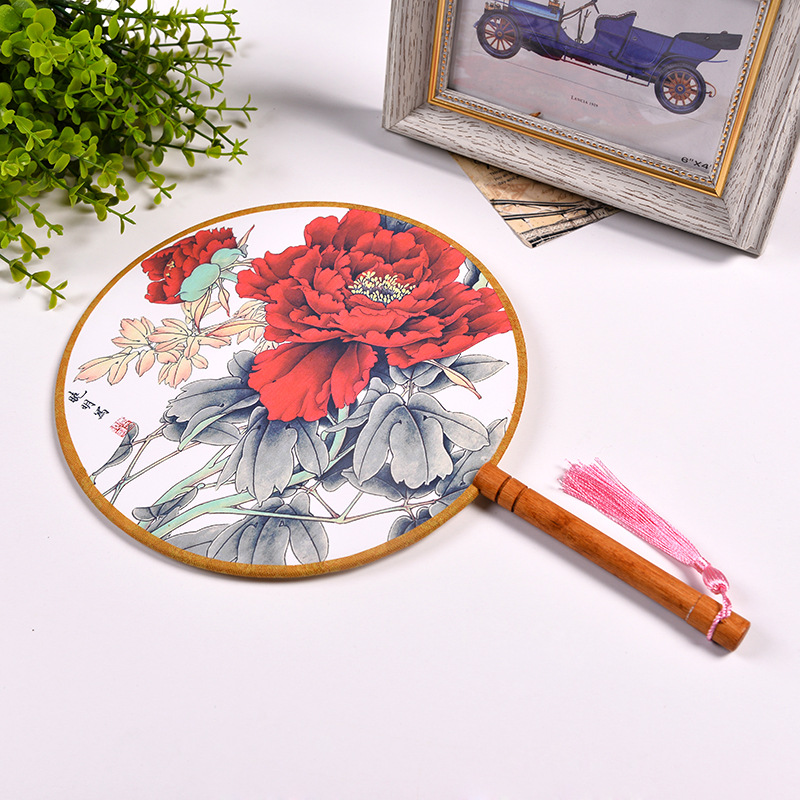 义乌好货 古典热销精品中国风团扇圆柄扇汉服古装宫廷扇子详情图8