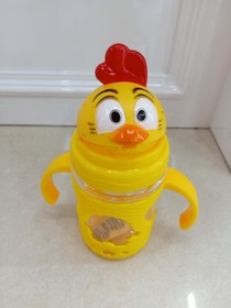 Plastic animal head water bottle for children, 450ml