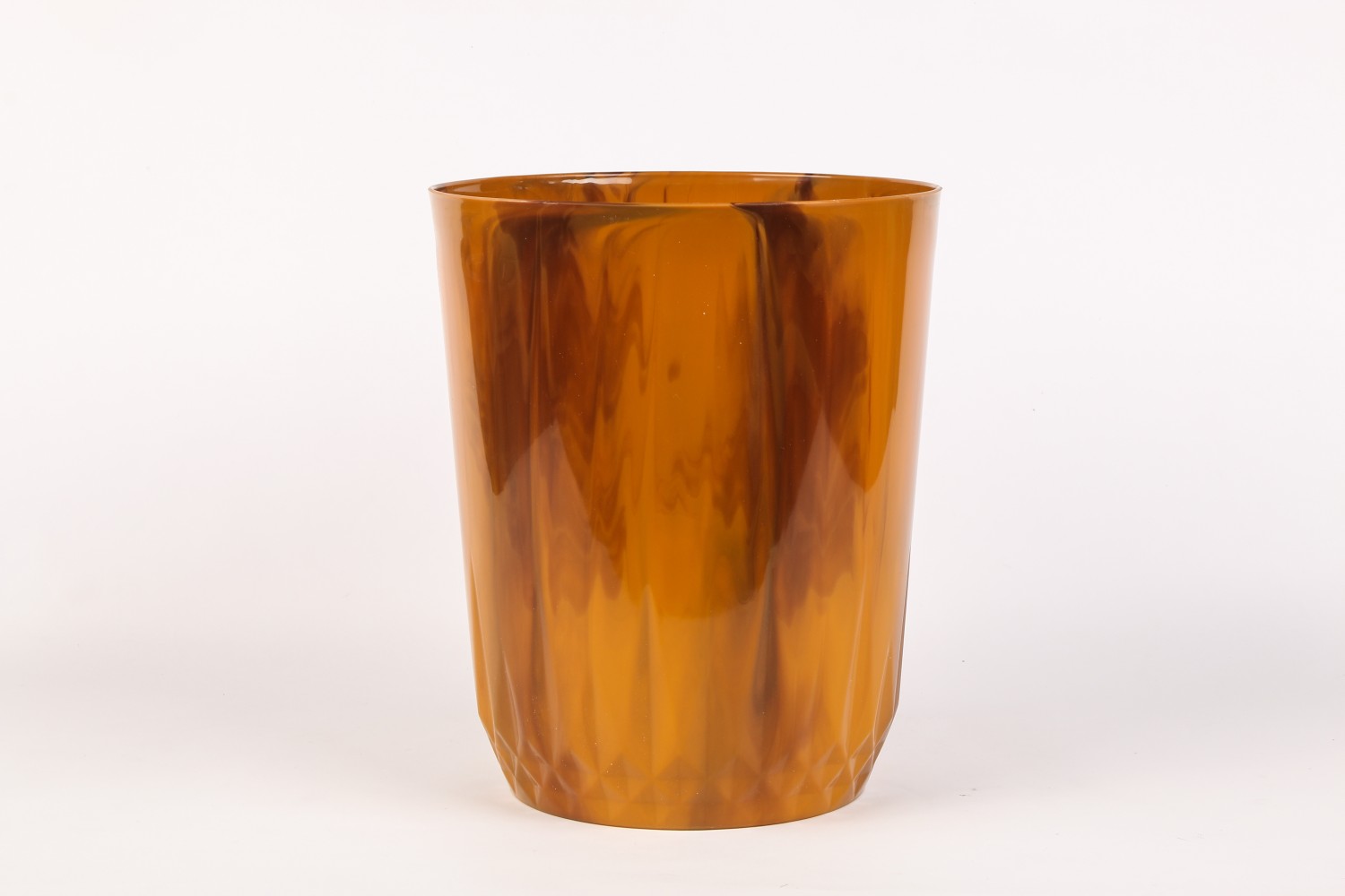 Creative wood grain, colorful cloud, indoor round plastic trash can, household wastebasket, kitchen and bathroom garbage bin Specification image