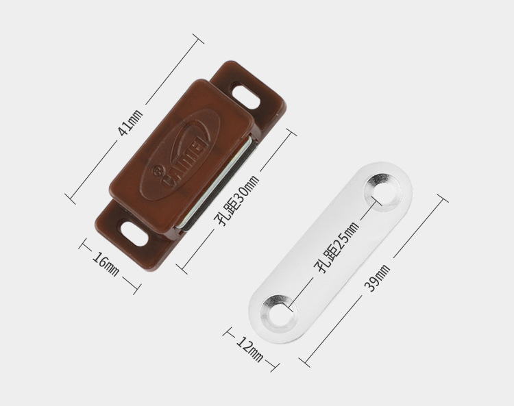 Yiwu Good Goods Strong Magnetic Touch Small Magnetic Cabinet Closet Door Magnetic Touch Strong Magnetic Plastic Magnetic Clamp Cabinet Suction Item Picture