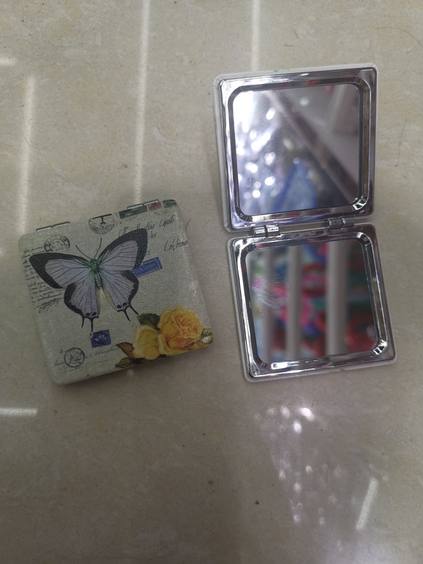 镜子，化妆品，放大镜，PU镜