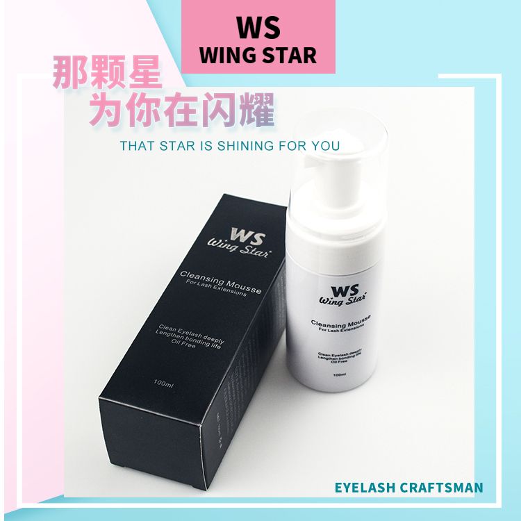 WINGSTAR grafted eyelash eye cleanser Bubble mousse Cleanser Beauty Ciliary makeup remover SPA to remove oil full figure