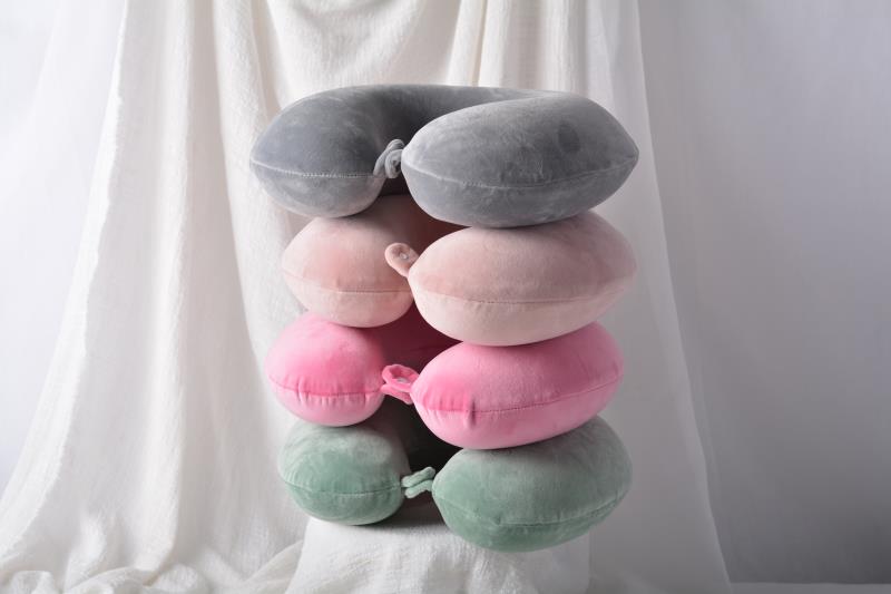 纯色记忆棉U型枕细节图