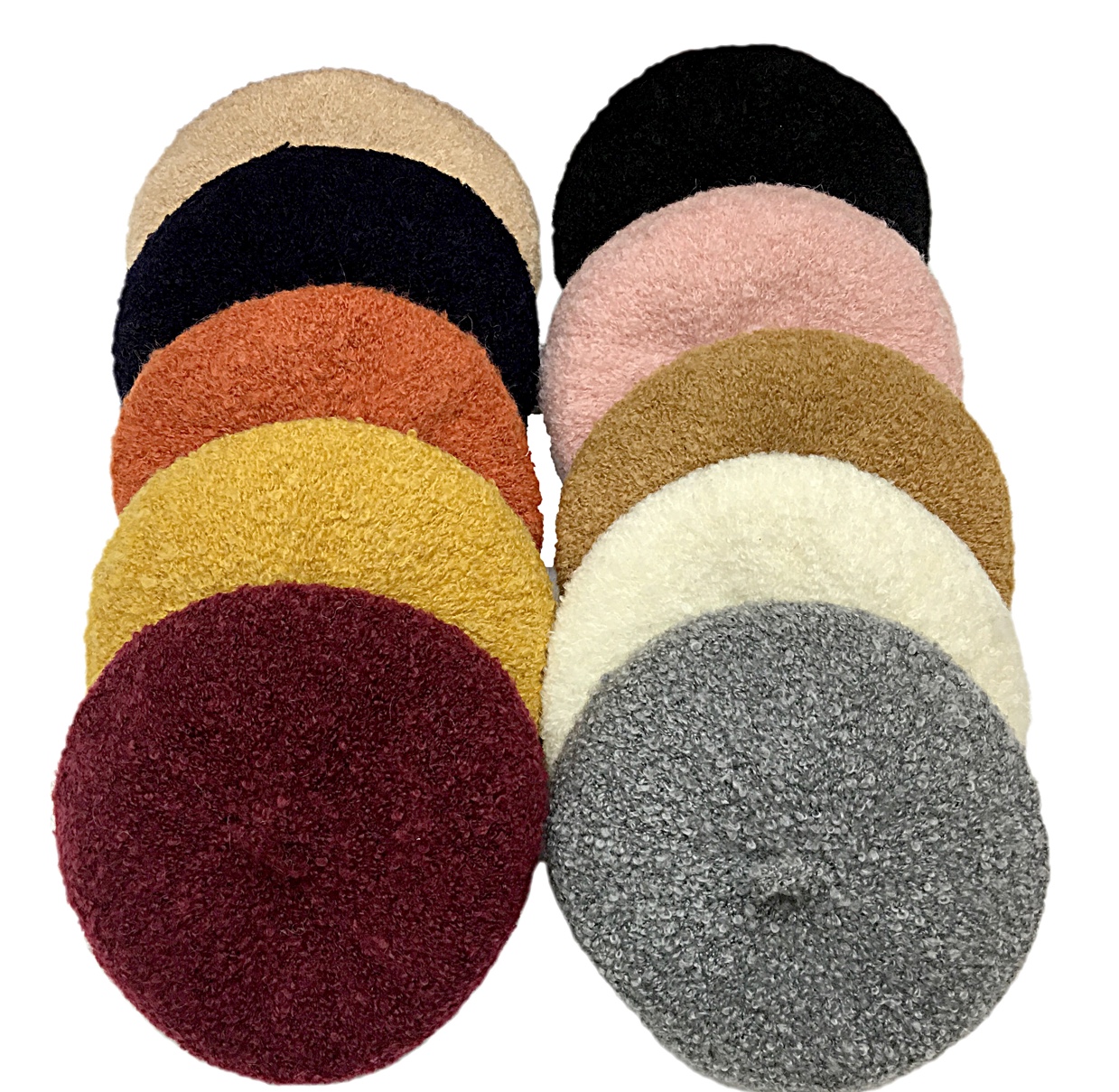 New Year hats: Fashionable berets for women, felt alpaca wool, mushroom flat brim hats, and professional hats Application Scenario