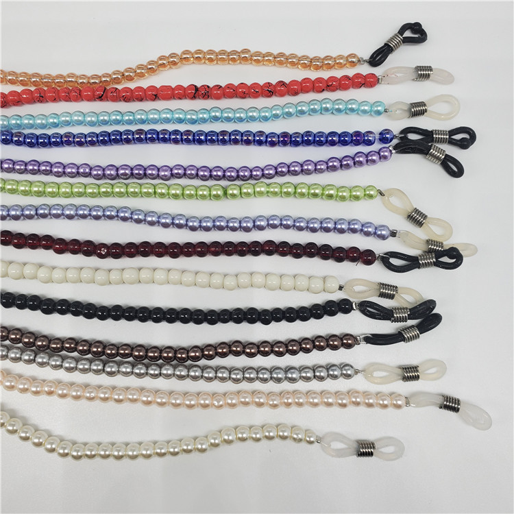 自产自销 时尚珍珠眼镜链不易退色玻璃珠链欧美经典款眼镜绳23121详情2