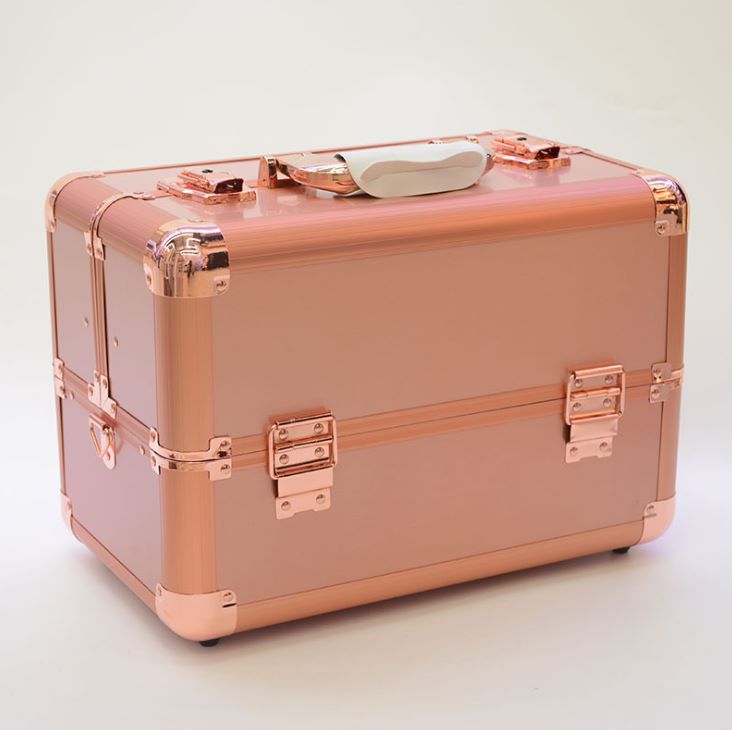 Yiwu good makeup artist professional makeup case new simple fashion large double open makeup case