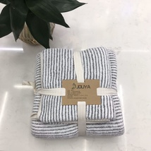 竹炭竖条浴巾套装 浴巾➕毛巾