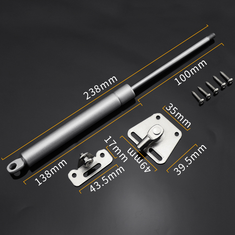 义乌好货 铁头气撑橱柜支撑液压杆上翻门缓冲支架气动柜门支撑杆白底实物图