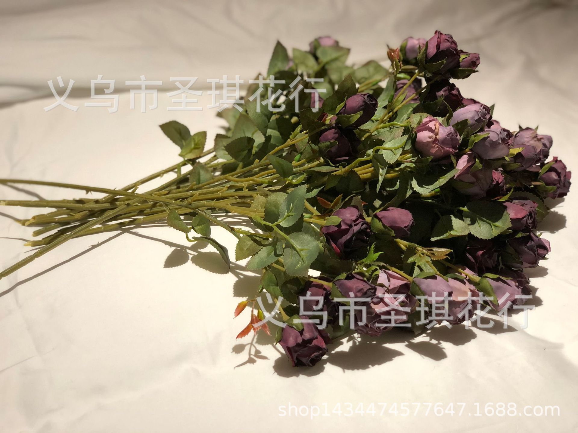 义乌好货 仿真花欧式秋色系干枯玫瑰仿干燥玫瑰花油画玫瑰花详情图1