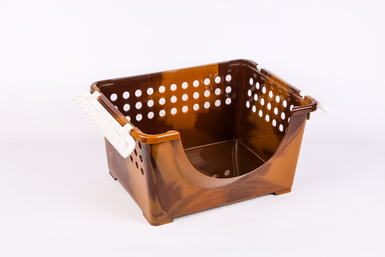 Kitchen shelves, floor-standing three-layer shelves, plastic vegetable and fruit storage baskets, miscellaneous storage racks, and organizing racks Specification image