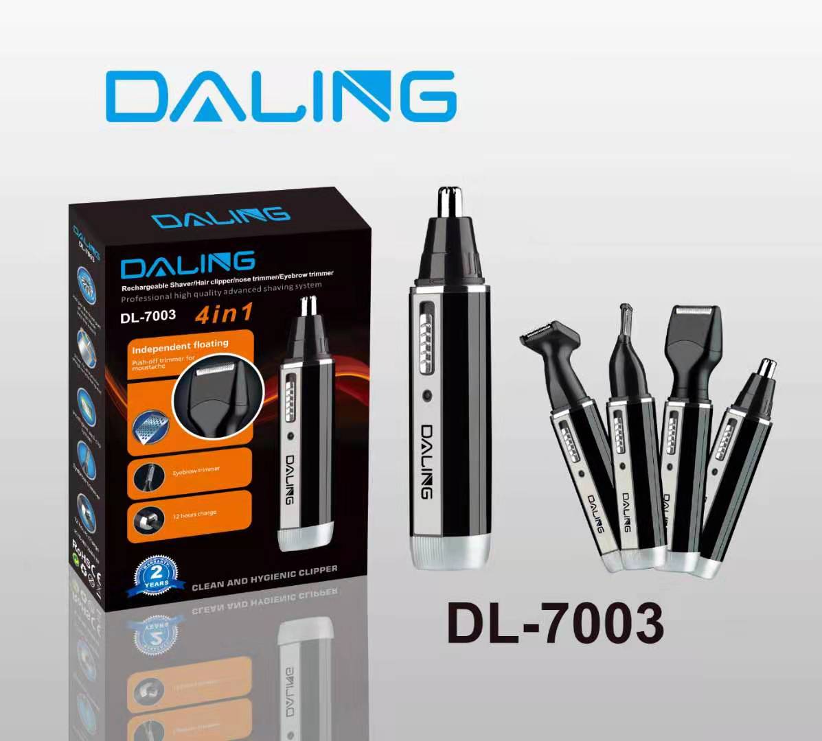 Daling DL-7003 Electric nose hair trimmer Multi-function set Razor nose hair trimmer eyebrow trimmer wholesale full figure