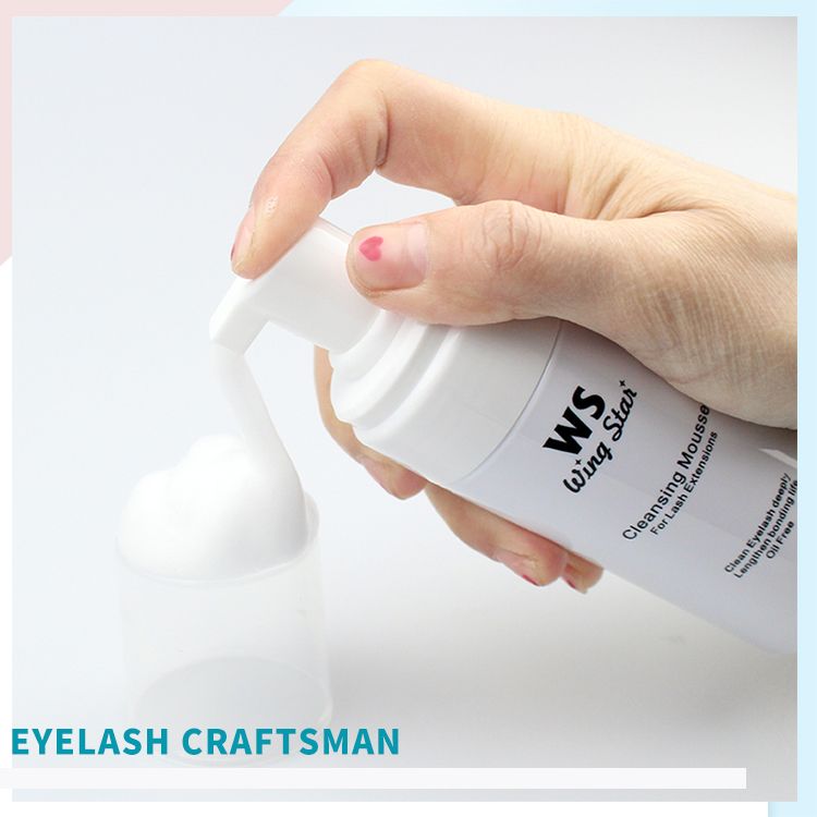 WINGSTAR grafted eyelash eye cleanser Bubble mousse Cleanser Beauty Ciliary makeup remover SPA to remove oil Specification drawing