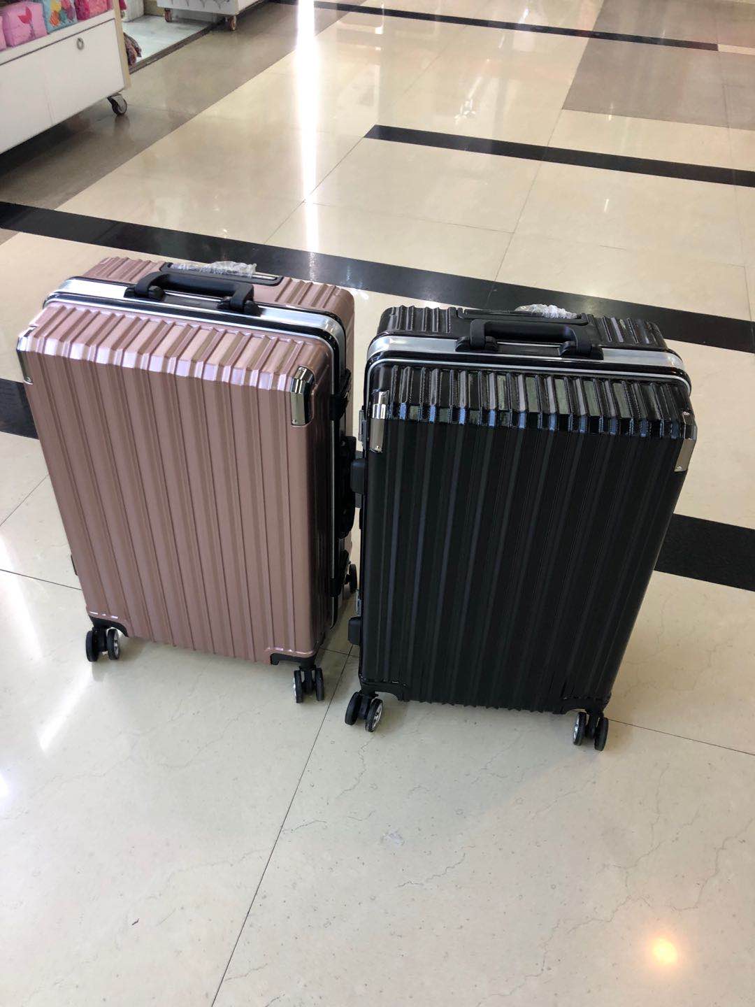 ABS+PC拉杆箱万向轮密码锁旅行箱登机箱行李箱20寸24寸两件套详情图1