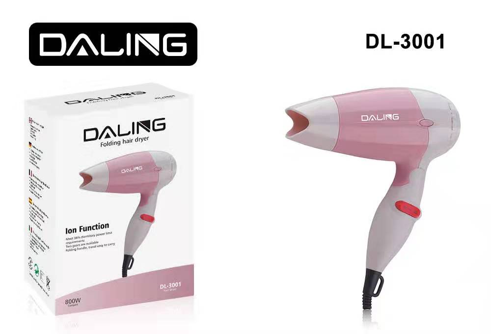Daling 3001 folding hair dryer student home portable mini hair dryer small power blower wholesale full figure