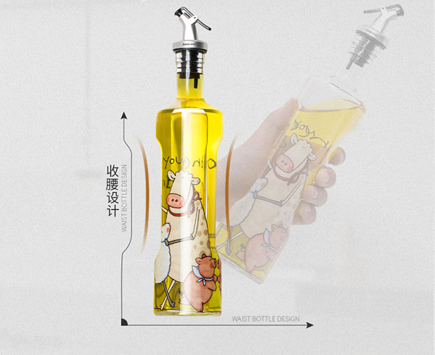 油醋瓶套装 玻璃防漏油壶 欧式无铅油瓶创意厨房用品调味瓶批发详情图8