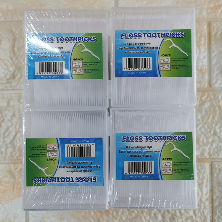 The new plastic dental floss stick, dental floss and toothpick combination set of Xinwang brand, toothbrush base with sealing clip, export quality pic 5