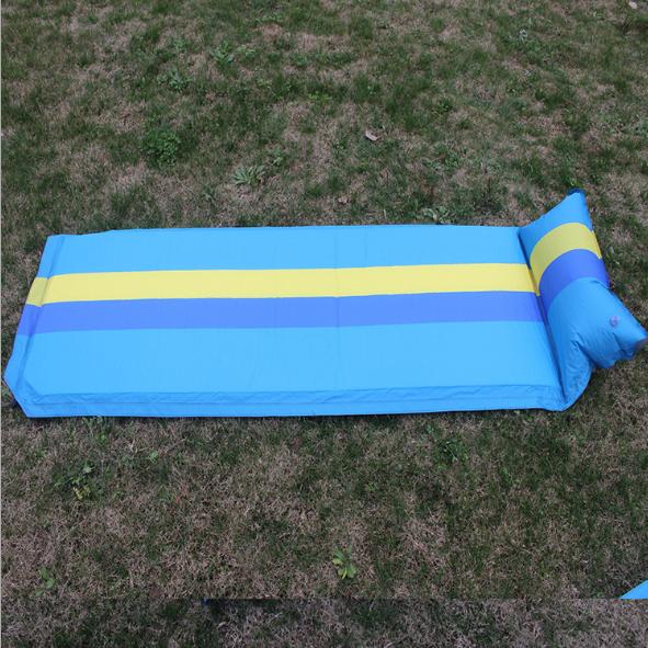 单人自动充气垫 平板自冲垫 加厚防潮户外野营帐篷睡垫厂家详情图3