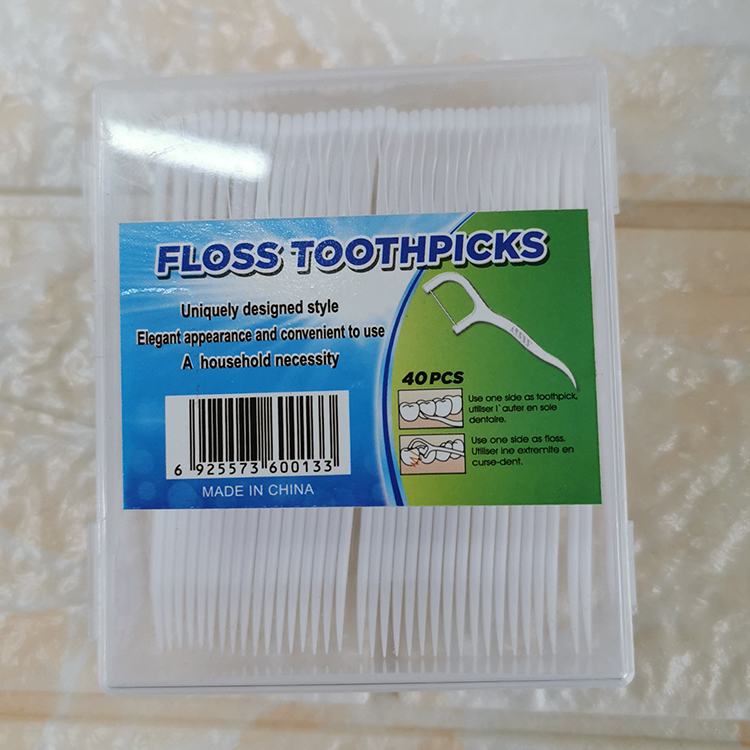 The new plastic dental floss stick, dental floss and toothpick combination set of Xinwang brand, toothbrush base with sealing clip, export quality pic 4