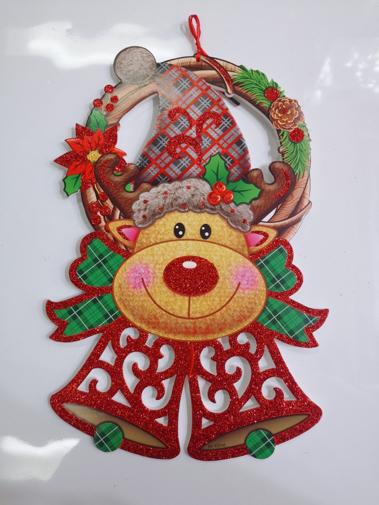 圣诞节闪亮圣诞老人雪人室内室外悬挂工艺品详情图6