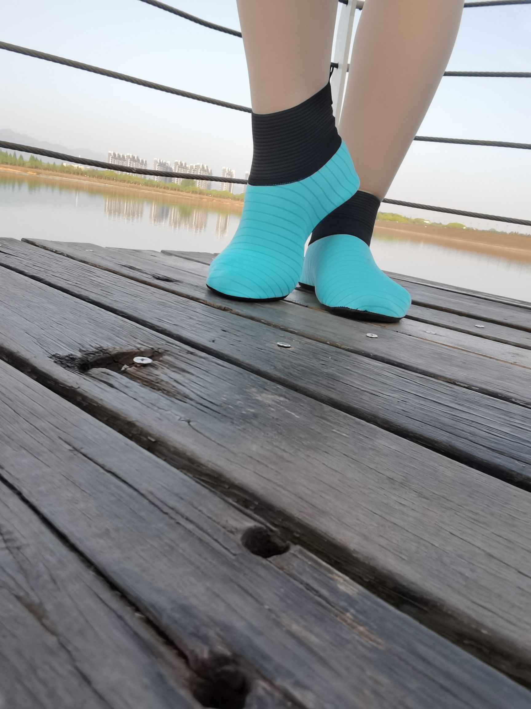 高腰沙滩鞋水鞋纯色溯溪鞋呼吸透气面料防滑耐磨鞋底产品图