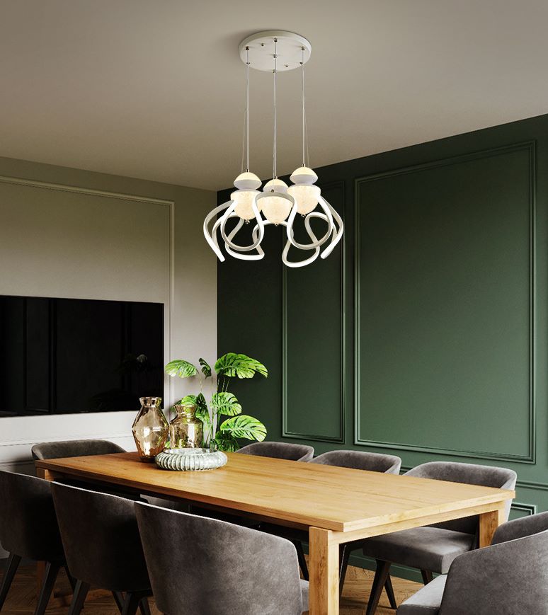 义乌好货 简约现代LED客厅吊灯 创意北欧个性卧室餐厅吊灯图